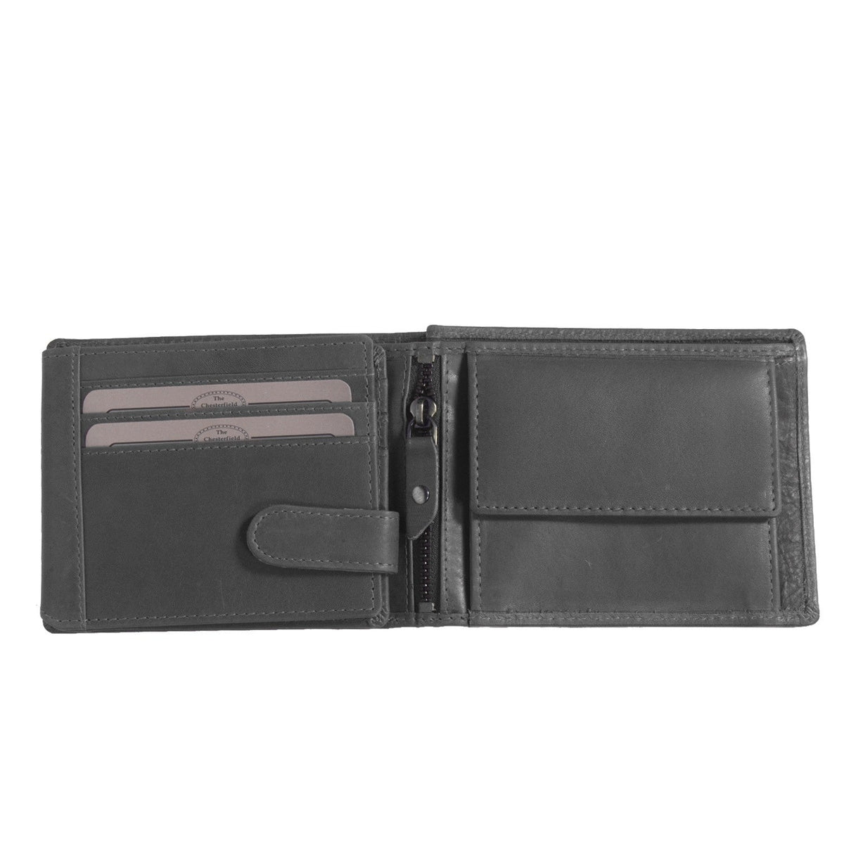 
Classic 100% Full-Grain leather Wallet - Takanäkymä vahvistetuilla nahkahihnoilla
