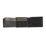 Solid Antique Brass Hardware &amp; Heavy-Duty Dual Zipper Detail on Marvin Full-Grain Leather Wallet Miehille