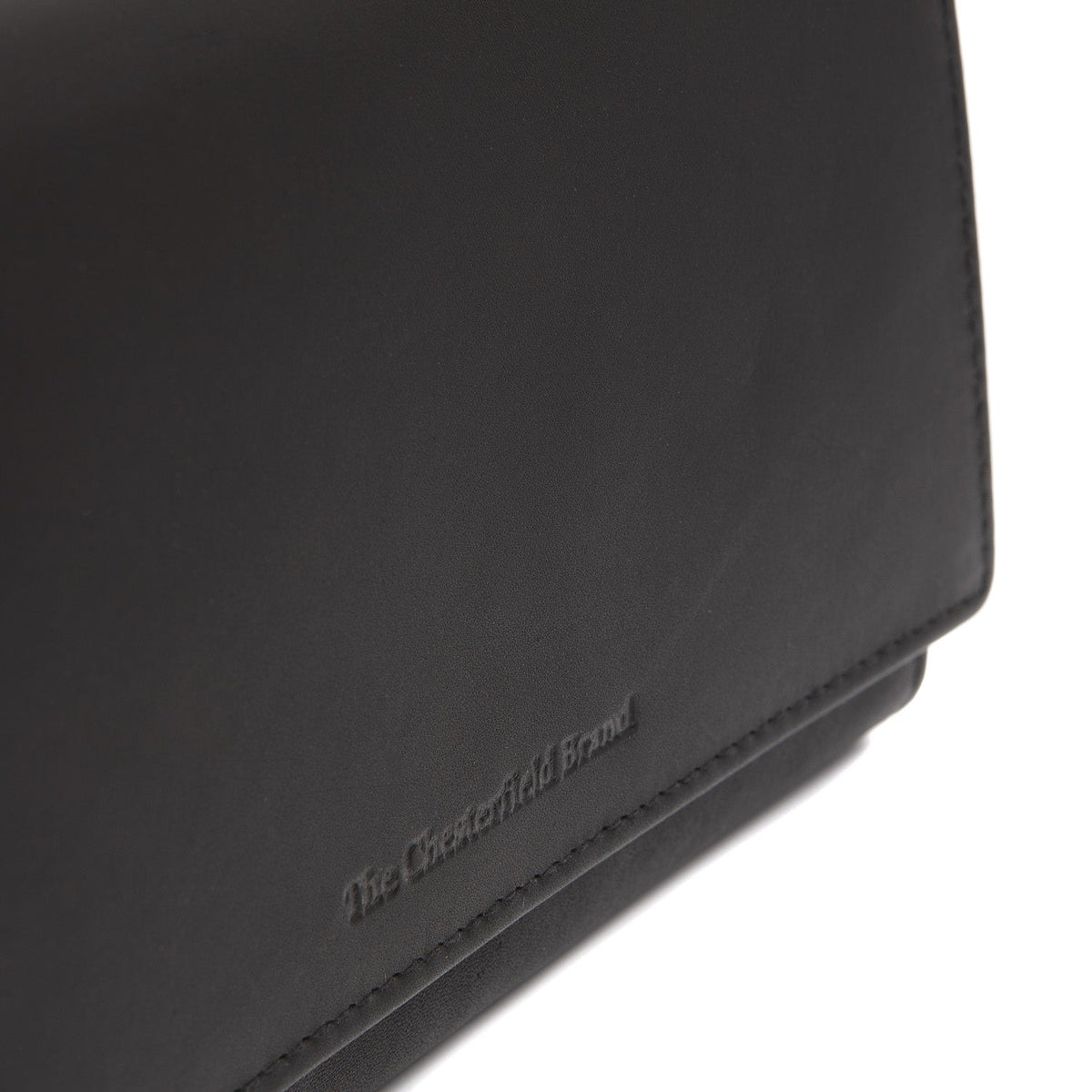 Solid Antique Brass Hardware &amp; Heavy-Duty Dual Zipper Detail on Mirthe Full-Grain Leather Wallet Naisille