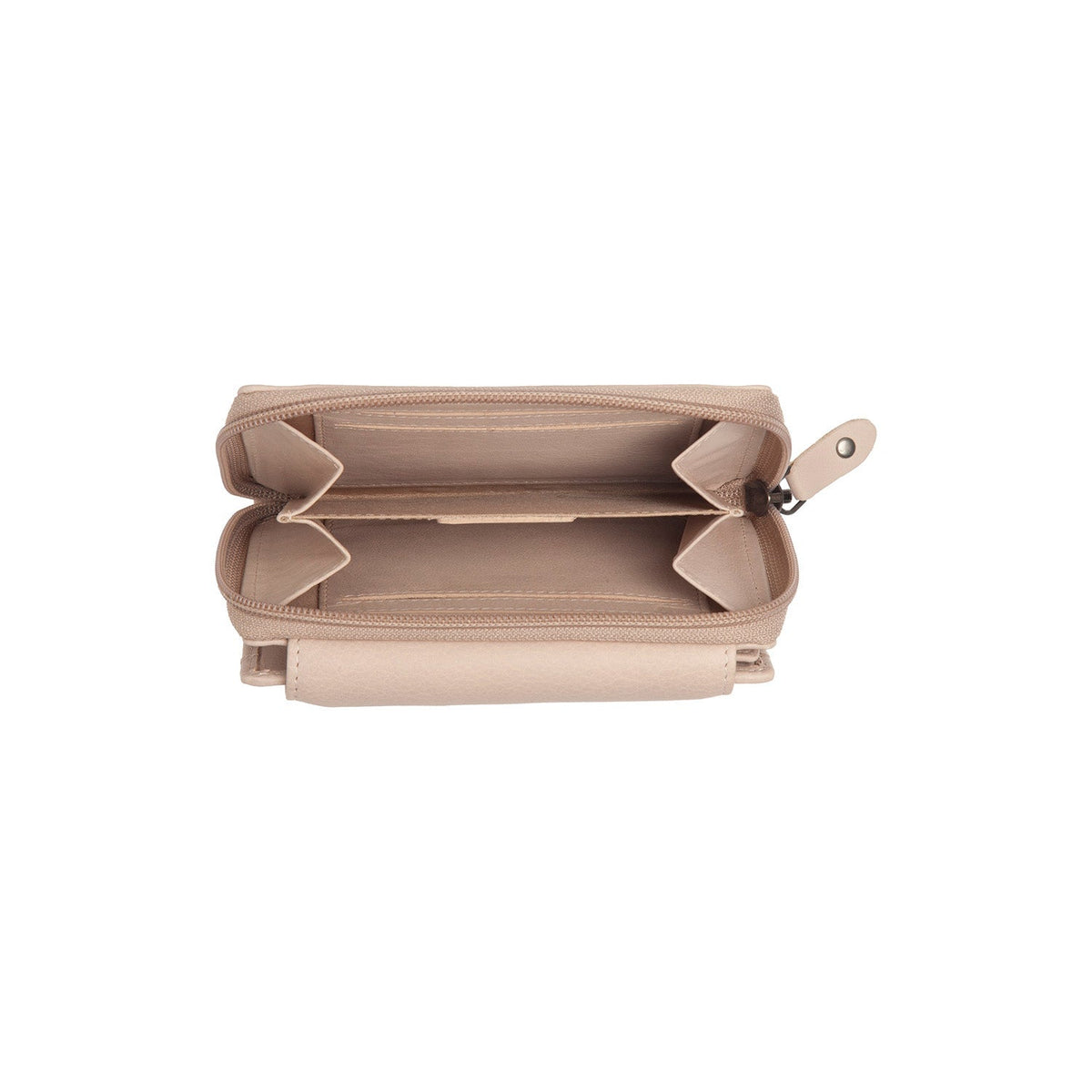 Orveta Full-Grain Leather Wallet Naisille - Structured Side Profile Showing Gusset Depth &amp; Expansion Capacity