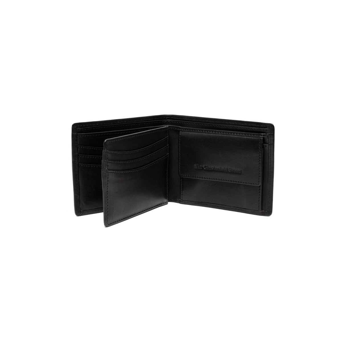 Positano Full-Grain Leather Wallet Miehille - Structured Side Profile Showing Gusset Depth &amp; Expansion Capacity