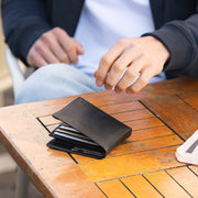 Ralph Full-Grain Leather Wallet Miehille - Structured Side Profile Showing Gusset Depth &amp; Expansion Capacity