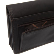 
Solid Antique Brass Hardware & Heavy-Duty Dual Zipper Detail on Salzburg Nahkalompakko