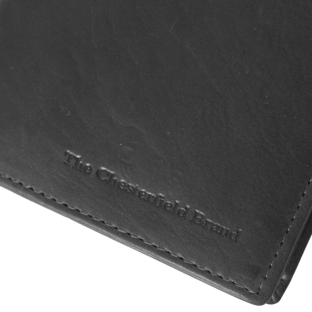 Solid Antique Brass Hardware &amp; Heavy-Duty Dual Zipper Detail on Siem Full-Grain Leather Wallet Naisille