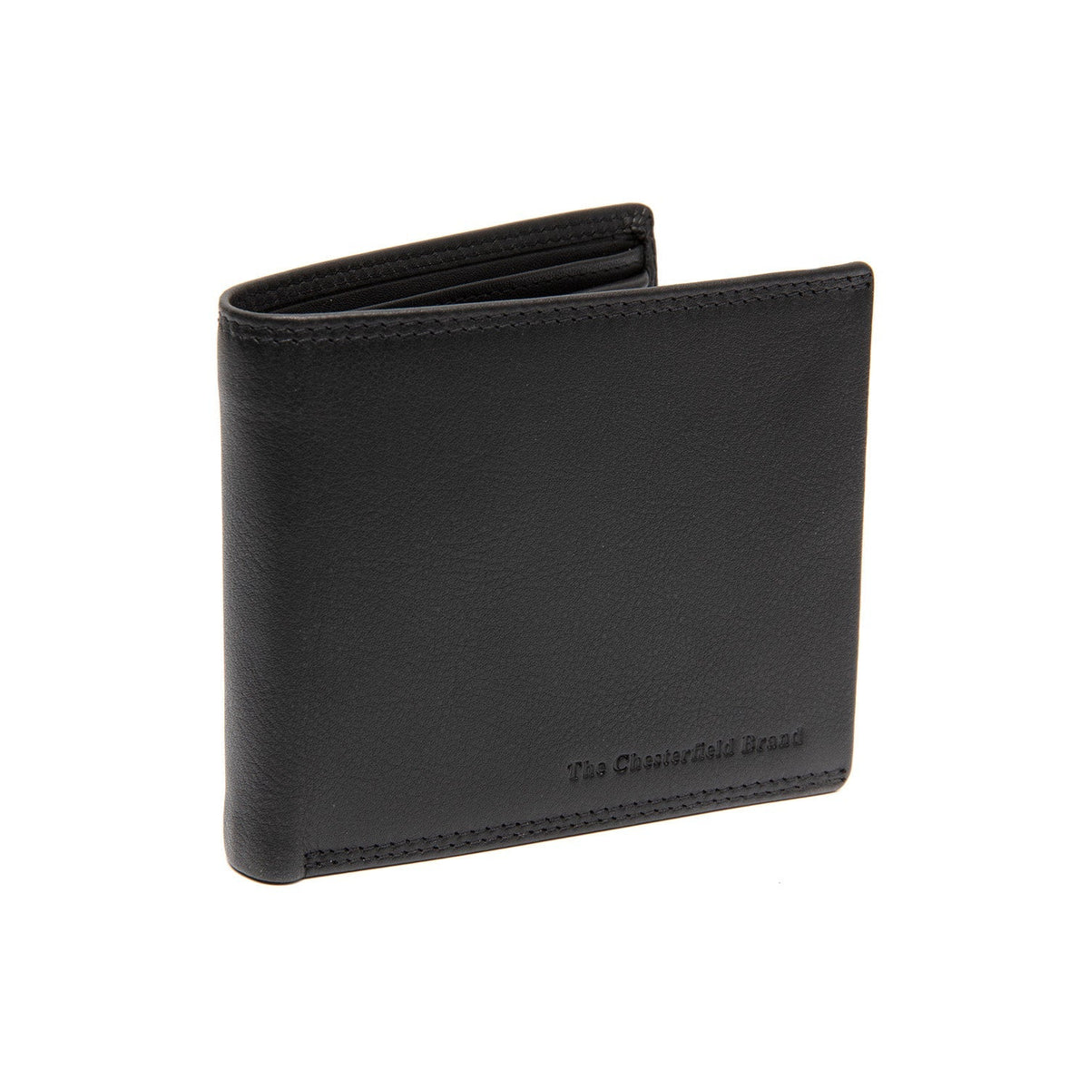 Stephens Full-Grain Nahkalompakko Miehille in Classic 100% Full-Grain Leather - Full Exterior Front Profile View | Buy Online