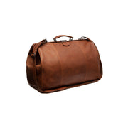Corfu Full-Grain Leather Weekender Bag Naisille in Classic 100% Full-Grain Leather - Full Exterior Front Profile View | Buy Online