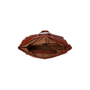 
Cognac Leather Weekender Bag Lazio, detail view 3