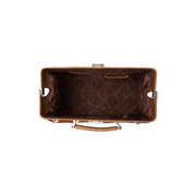 Solid Antique Brass Hardware &amp; Heavy-Duty Dual Zipper Detail on Texel Full-Grain Leather Weekender Bag Naisille