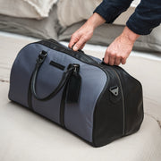 Tornio Full-Grain Leather Weekender Bag Naisille - Structured Side Profile Showing Gusset Depth &amp; Expansion Capacity