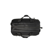 Solid Antique Brass Hardware &amp; Heavy-Duty Dual Zipper Detail on Volenza Full-Grain Leather Weekender Bag Naisille
