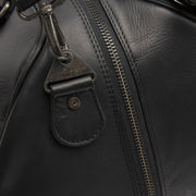 Volenza Full-Grain Leather Weekender Bag Naisille - Structured Side Profile Showing Gusset Depth &amp; Expansion Capacity