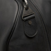 Solid Antique Brass Hardware &amp; Heavy-Duty Dual Zipper Detail on William Full-Grain Leather Weekender Bag Naisille