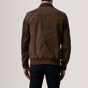 Lester Ruskea Suede Nahkainen Pommitakki Miehille – alternate product view 5