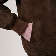 Lester Ruskea Suede Nahkainen Pommitakki Miehille – alternate product view 6
