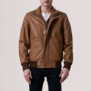Lester Ruskea Suede Nahkainen Pommitakki Miehille – alternate product view 4