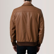 Lester Ruskea Suede Nahkainen Pommitakki Miehille – alternate product view 5