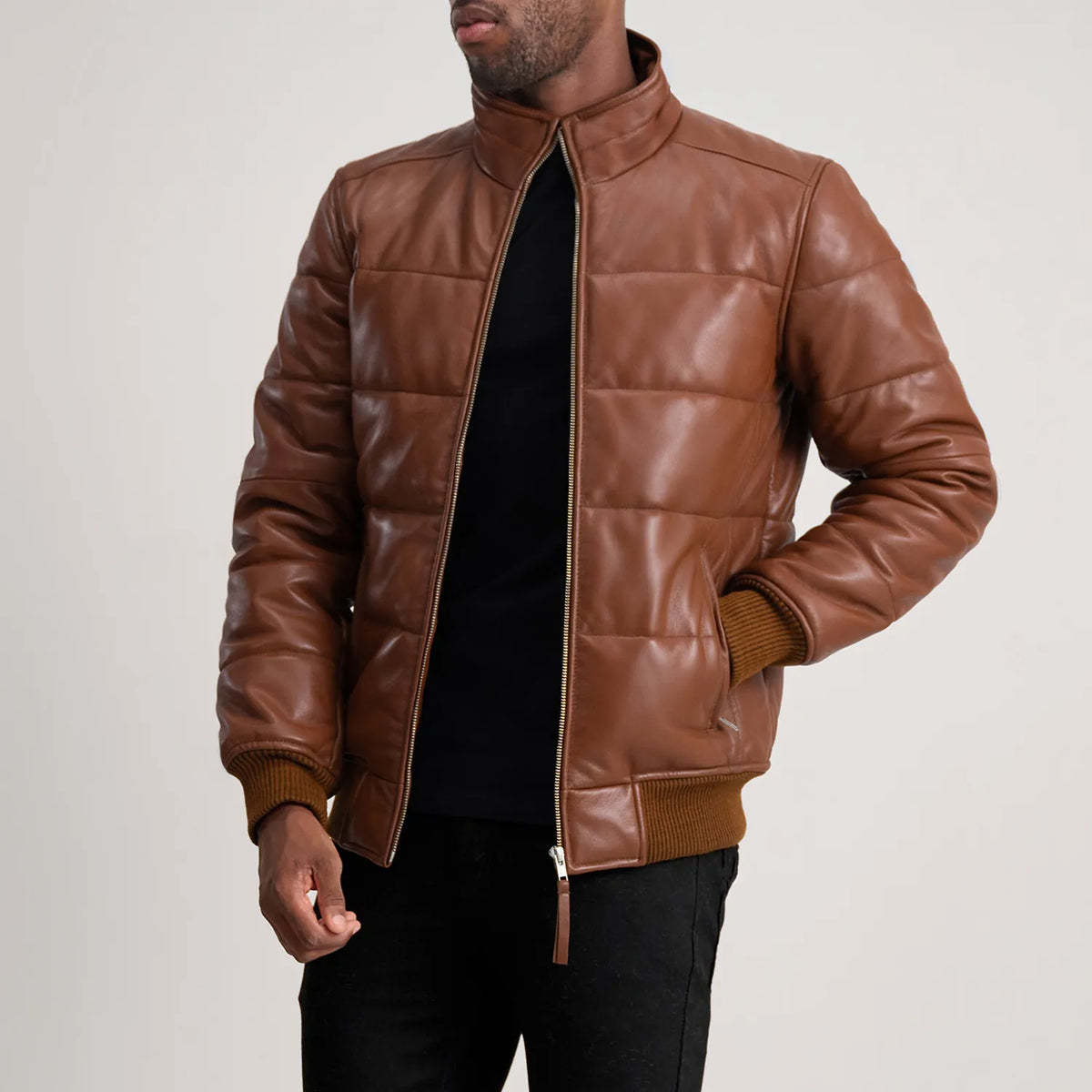 Lucas Nahkainen Pommitakki Miehille – alternate product view 1