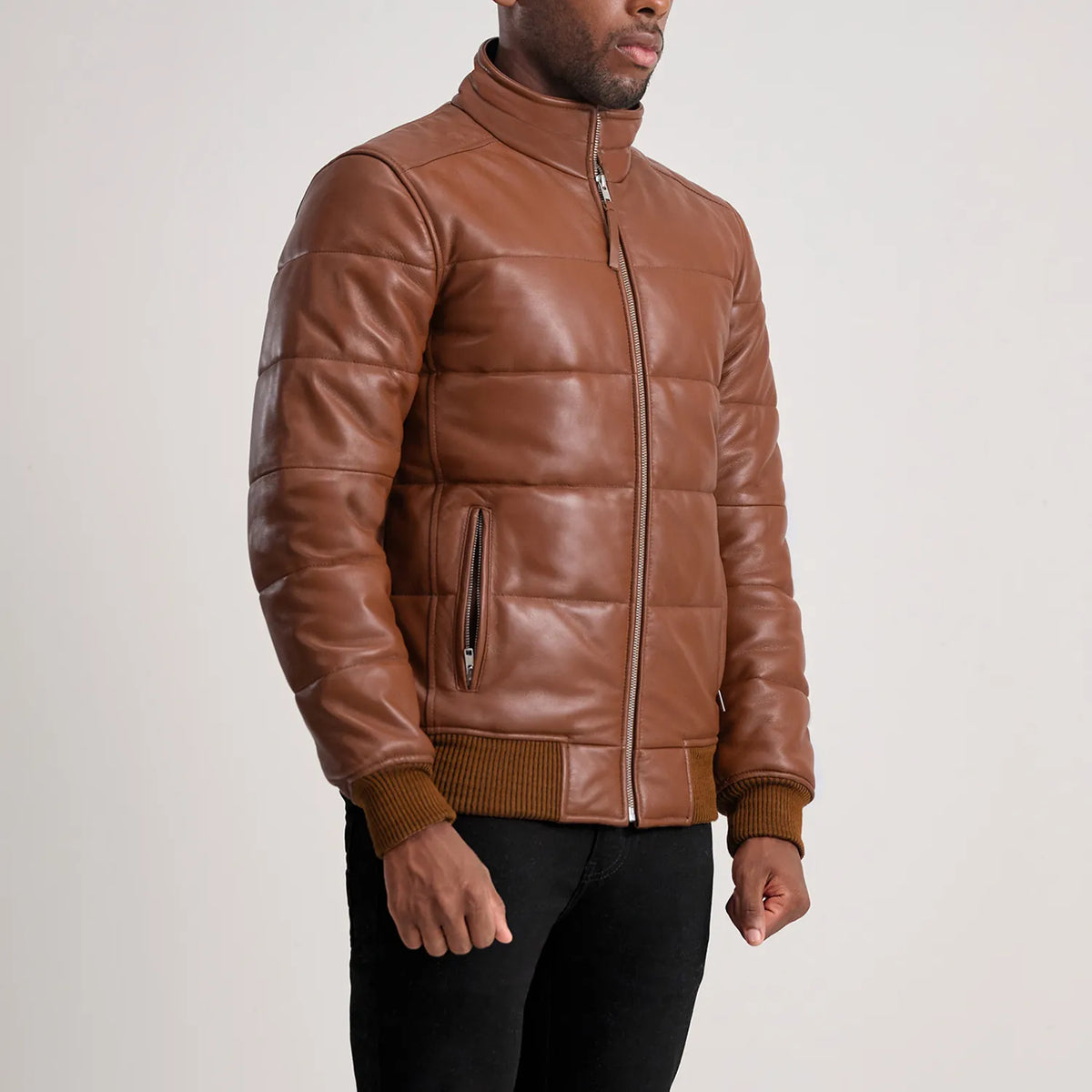 Lucas Nahkainen Pommitakki Miehille – alternate product view 2
