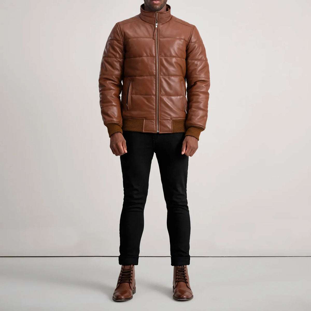 Lucas Nahkainen Pommitakki Miehille – alternate product view 3