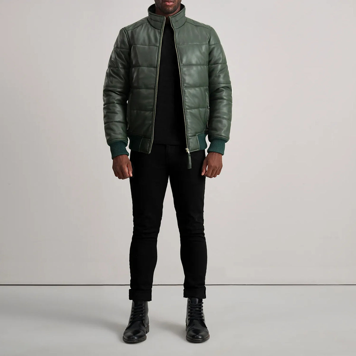 Lucas Nahkainen Pommitakki Miehille – alternate product view 3