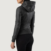 
Luna Hooded Nahkainen Pommitakki Naisille – alternate product view 5