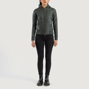 
Luna Hooded Nahkainen Pommitakki Naisille – alternate product view 3
