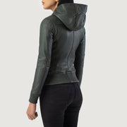 
Luna Hooded Nahkainen Pommitakki Naisille – alternate product view 5