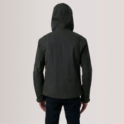 Close-Up Detail of Hooded &amp; Zipper with placket Hardware on Marlo Olive Canvas Hooded Work Nahkatakki Miehille For Men