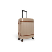 Medium Suitcase Zuna Naisille in Classic 100% Full-Grain Leather - Front Profile View &amp; Tailored Silhouette | Buy Online