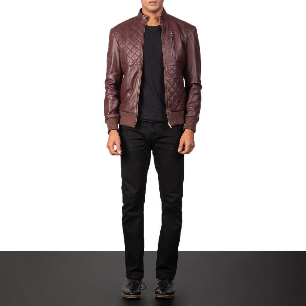 Moda Nahkainen Pommitakki Miehille – alternate product view 4