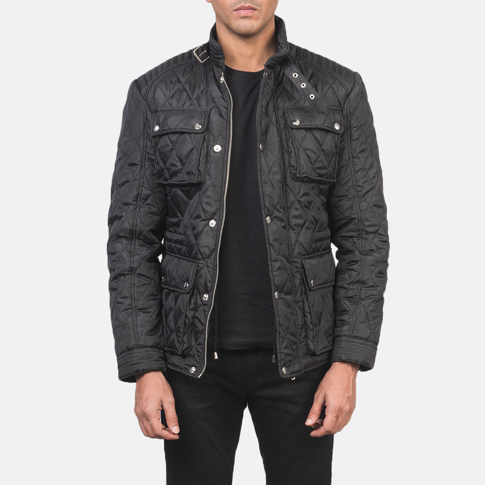 
Nelson Tepattu Musta Windbreaker Nahkatakki Miehille in Black Polyester - Edestä ja räätälöity siluetti | Osta verkosta