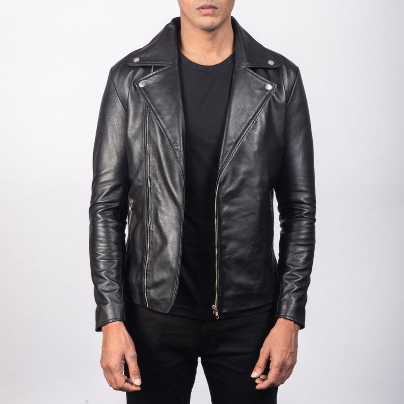 Noah Nahkainen Biker-takki Miehille