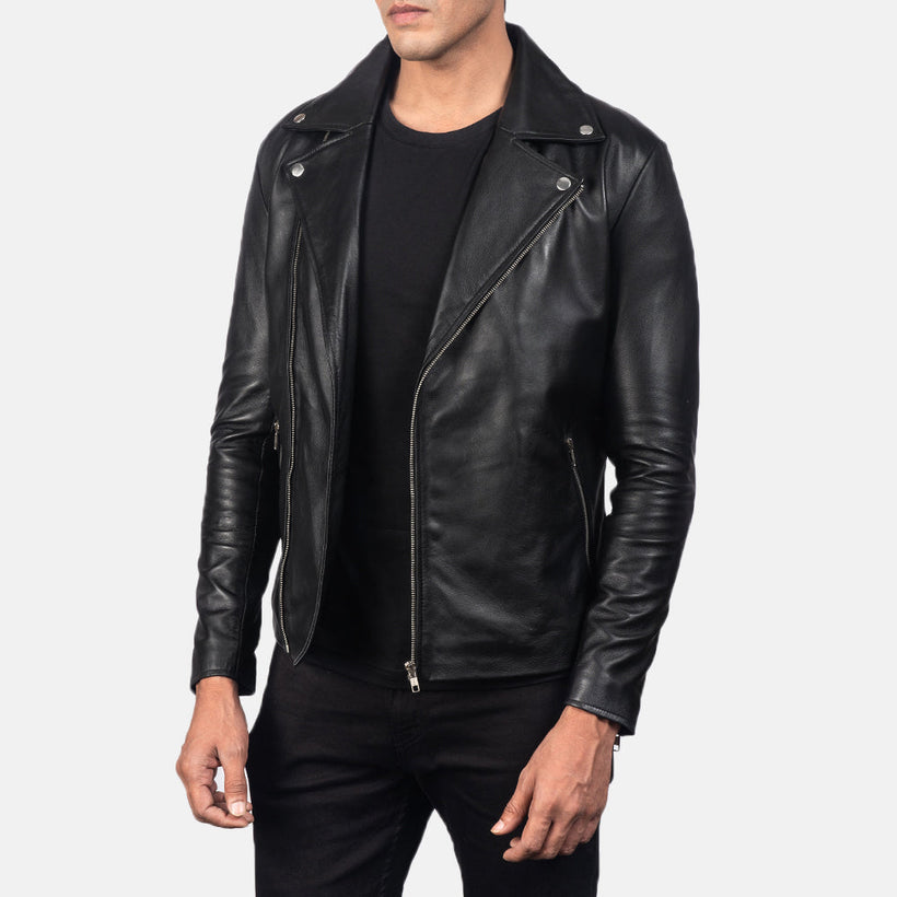 Noah Nahkainen Biker-takki Miehille
