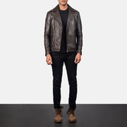 Noah Nahkainen Biker-takki Miehille – alternate product view 4
