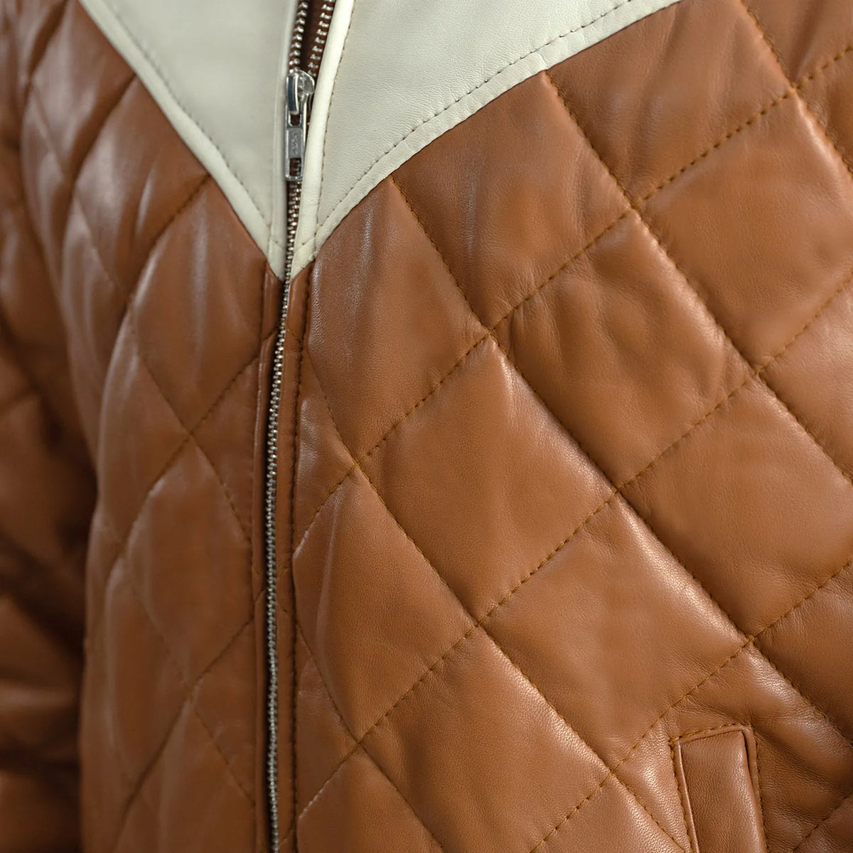 
Norman Nahkatakki Vaaleanruskea Puffer Nahkatakki Miehille – alternate product view 6