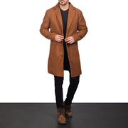 
Khaki Synthetic Wool Trench Coat - Takaa istuvilla olkapäillä ja siistillä helmalla