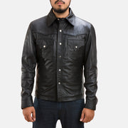 
Black Sheepskin leather Jacket - Takaa istuvilla olkapäillä ja siistillä helmalla