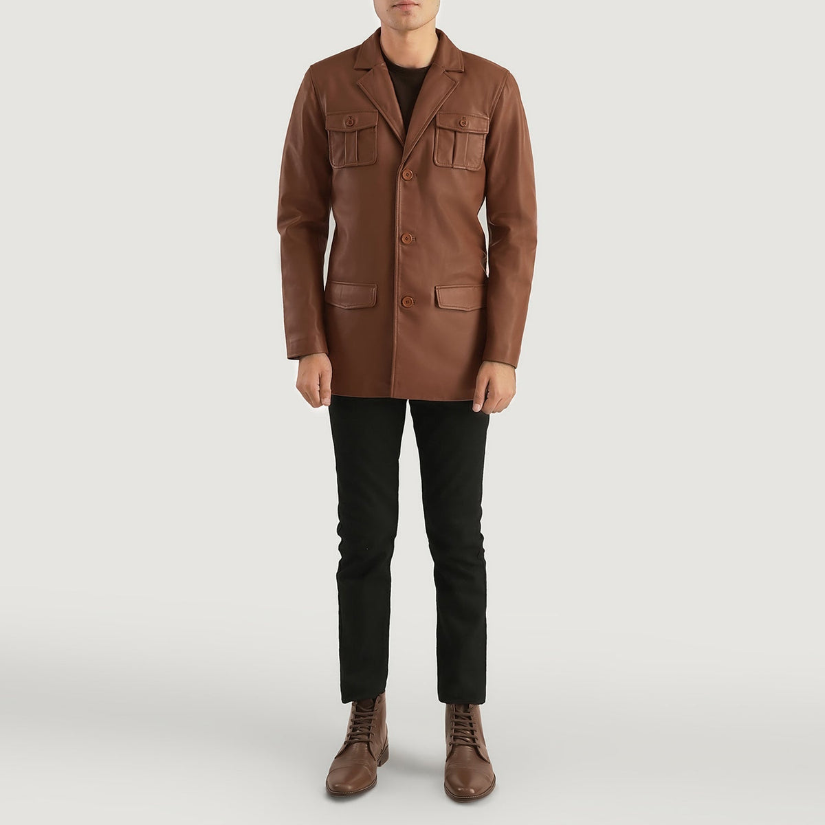 Ray Cutler Nahkatakki Miehille – alternate product view 3