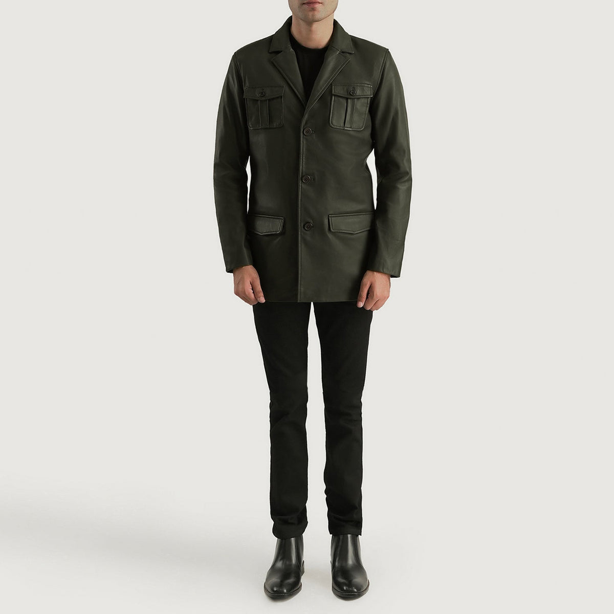 Ray Cutler Nahkatakki Miehille – alternate product view 3