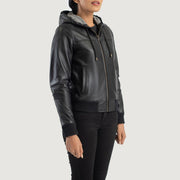 
Rebella Hooded Nahkainen Pommitakki Naisille – alternate product view 2