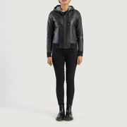 
Rebella Hooded Nahkainen Pommitakki Naisille – alternate product view 3