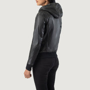 
Rebella Hooded Nahkainen Pommitakki Naisille – alternate product view 5