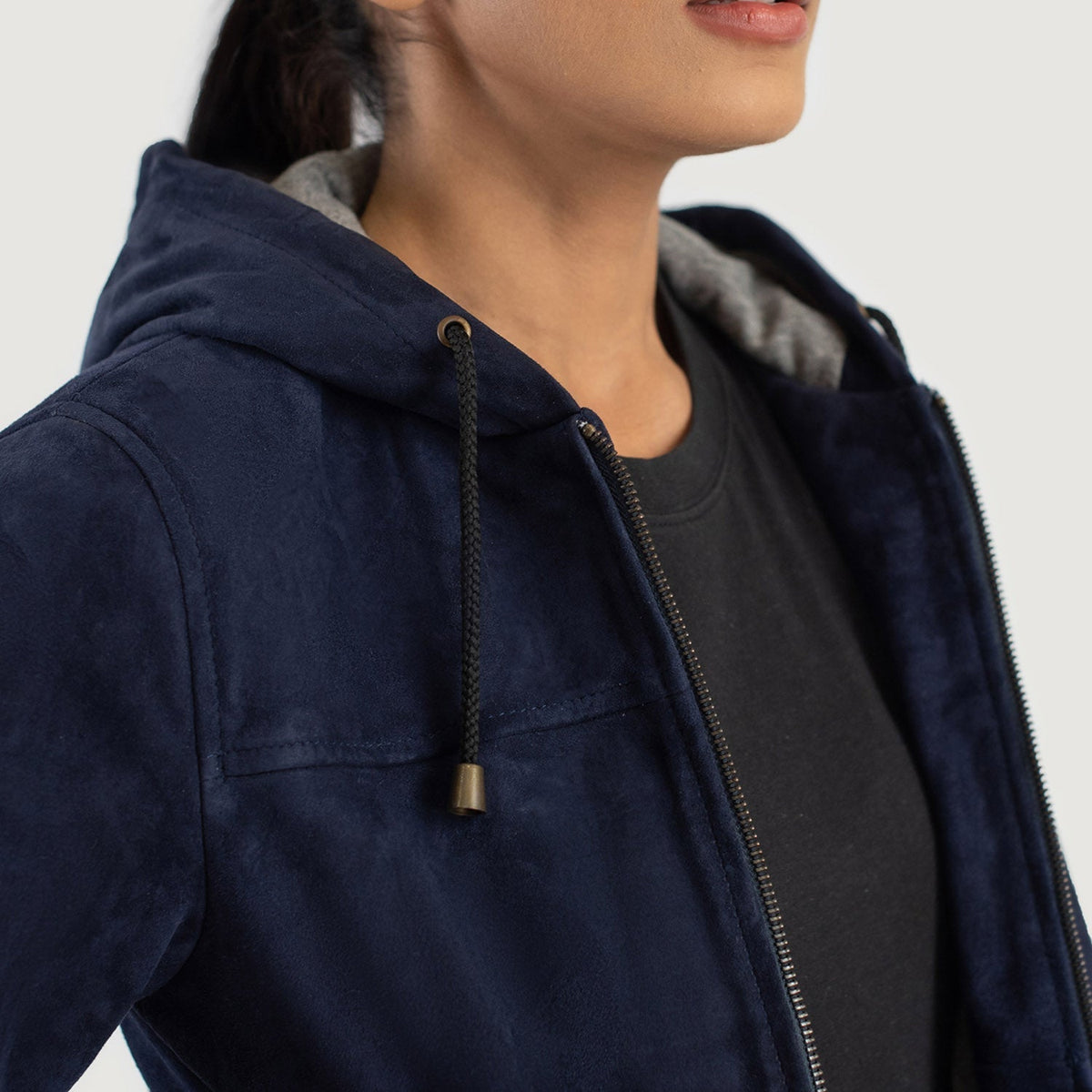 
Rebella Hooded Nahkainen Pommitakki Naisille – alternate product view 6