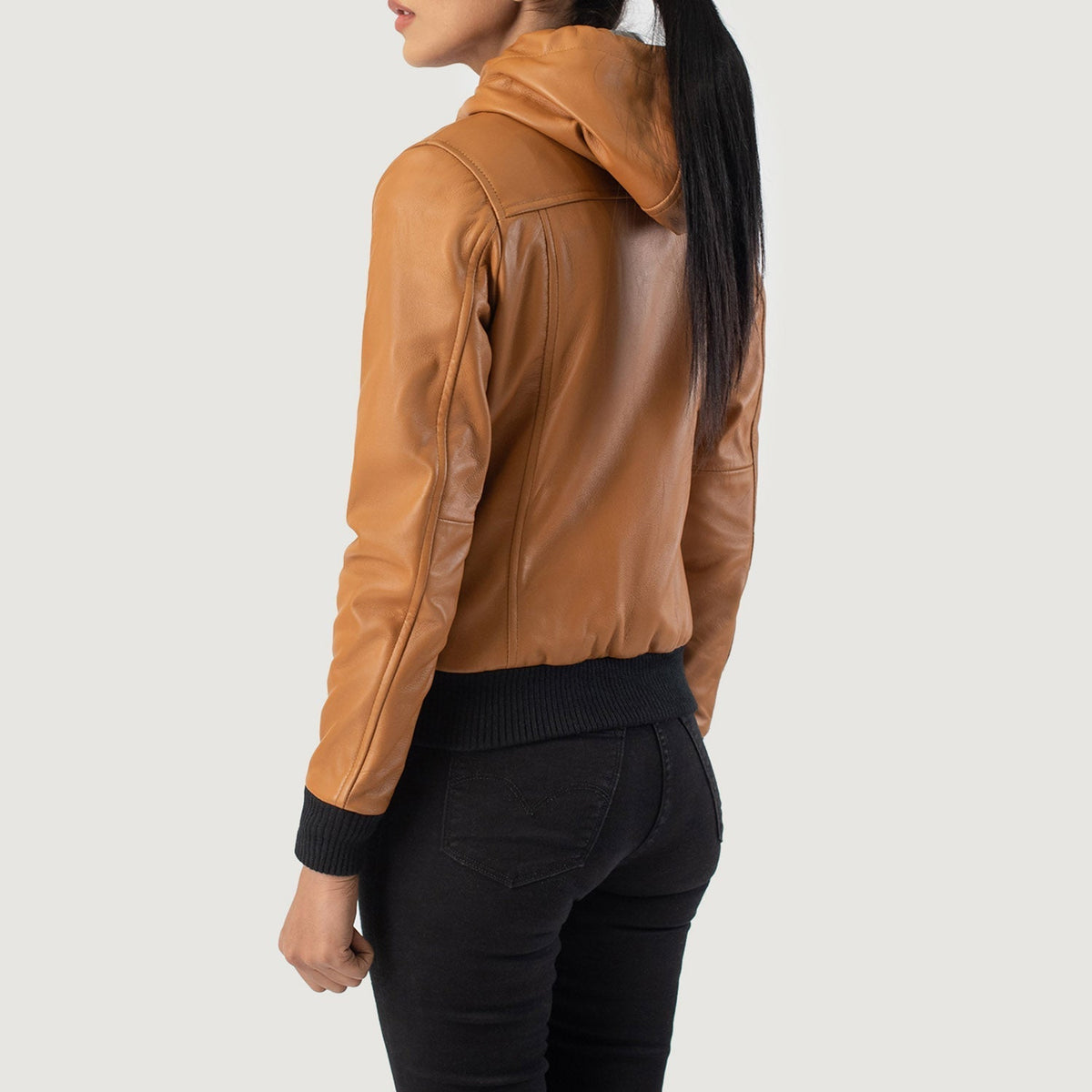 
Rebella Hooded Nahkainen Pommitakki Naisille – alternate product view 5
