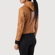 
Rebella Hooded Nahkainen Pommitakki Naisille – alternate product view 5