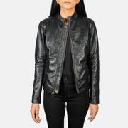 Rumella Nahkainen Biker-takki Naisille – alternate product view 1