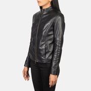 Rumella Nahkainen Biker-takki Naisille – alternate product view 2