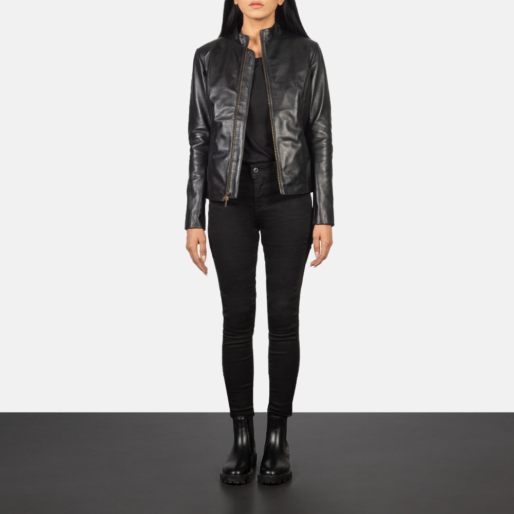 Rumella Nahkainen Biker-takki Naisille – alternate product view 3