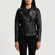 
Rumy Kastanjanruskea Nahkainen Biker-takki Naisille – alternate product view 4