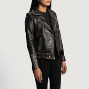 
Rumy Kastanjanruskea Nahkainen Biker-takki Naisille – alternate product view 2